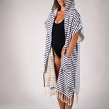 Navy Zip-Up Surf Poncho