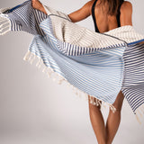 Navy Zip-Up Surf Poncho