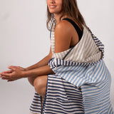 Navy Zip-Up Surf Poncho