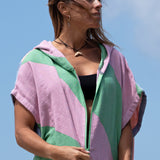 Candy Zip-Up Surf Poncho
