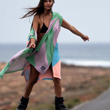 Candy Zip-Up Surf Poncho