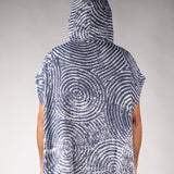 Ondas Océano Hoodie Poncho L