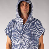 Ondas Océano Hoodie Poncho L
