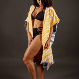 Palm Apricot Surfponcho mit komplettem Frontreißverschluss