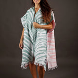 Palm Green Zip-up Surf Poncho