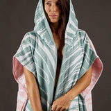 Palm Green Zip-up Surf Poncho