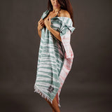 Palm Green Zip-up Surf Poncho